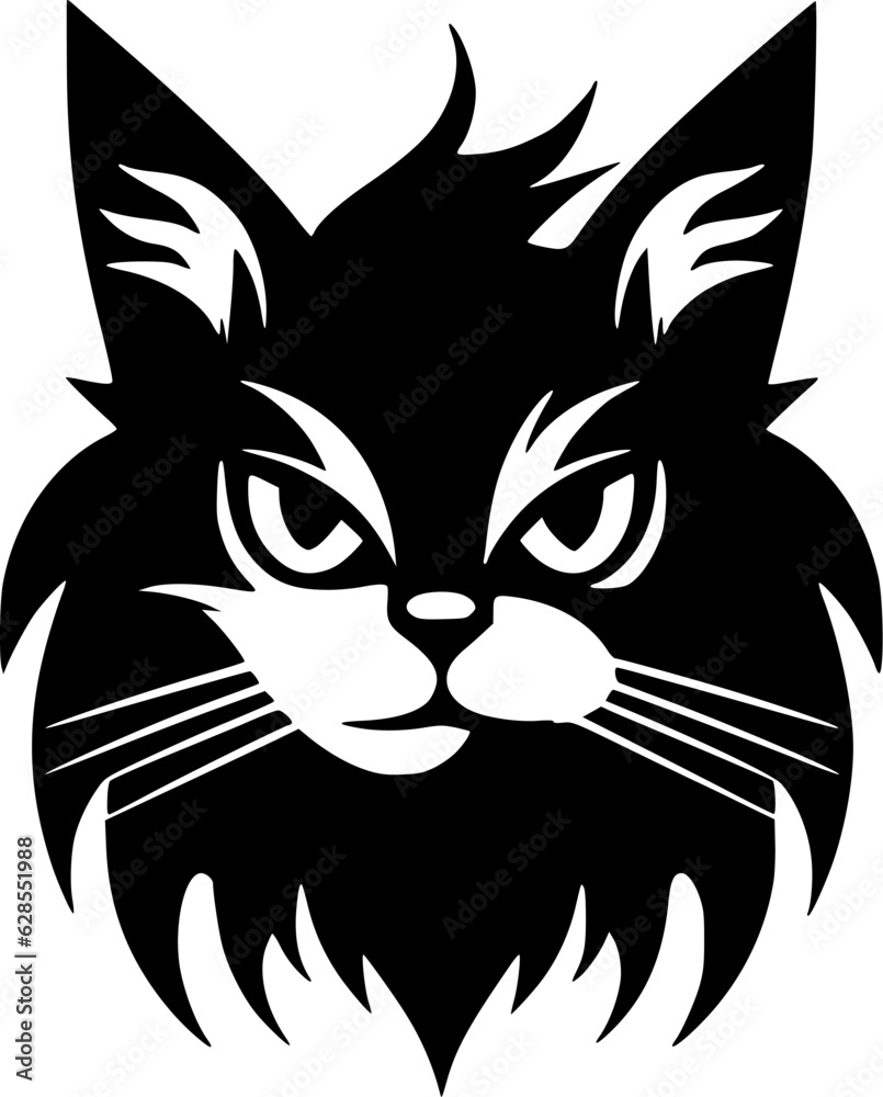 Cat | Black and White Vector illustration Cat | Black and White Vector illustration