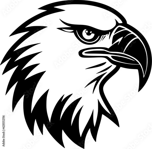 Wallpaper Mural Eagle | Black and White Vector illustration Torontodigital.ca
