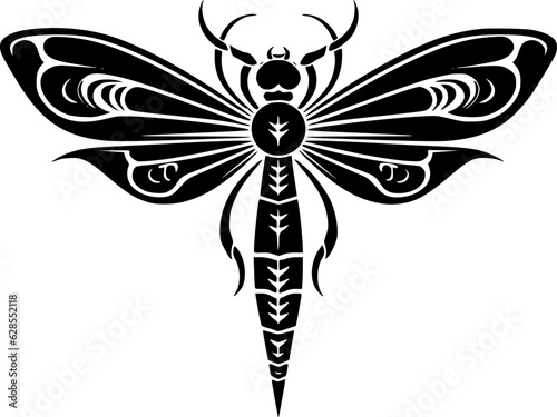 Dragonfly - Minimalist and Flat Logo - Vector illustration