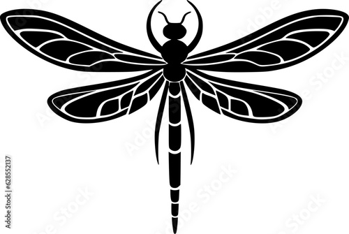 Dragonfly - Minimalist and Flat Logo - Vector illustration