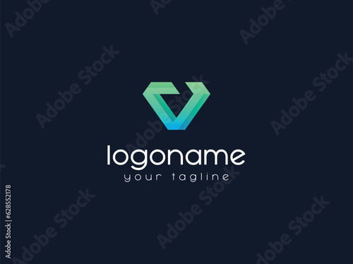 Free Download Letter V icon vector logo design - GFXLoad