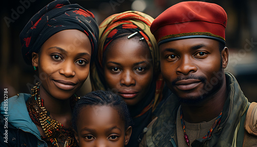 A portrait of an African family