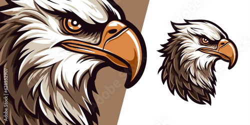 Dominant Eagle Mascot: Classic Vector Logo Design for Sports & Esport Teams, Emblems, and T-Shirt Printing