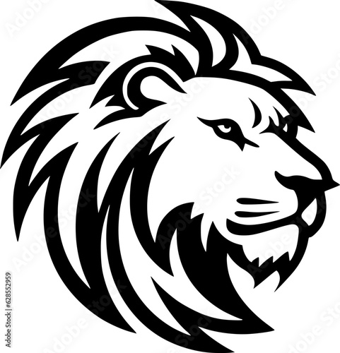 Wallpaper Mural Lion - Black and White Isolated Icon - Vector illustration Torontodigital.ca