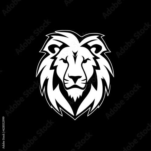 Wallpaper Mural Lion | Black and White Vector illustration Torontodigital.ca