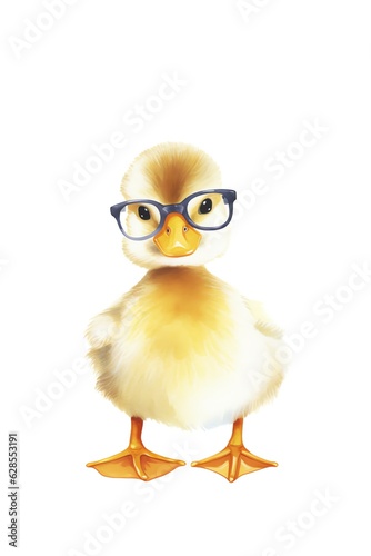 a duck wearing glasses