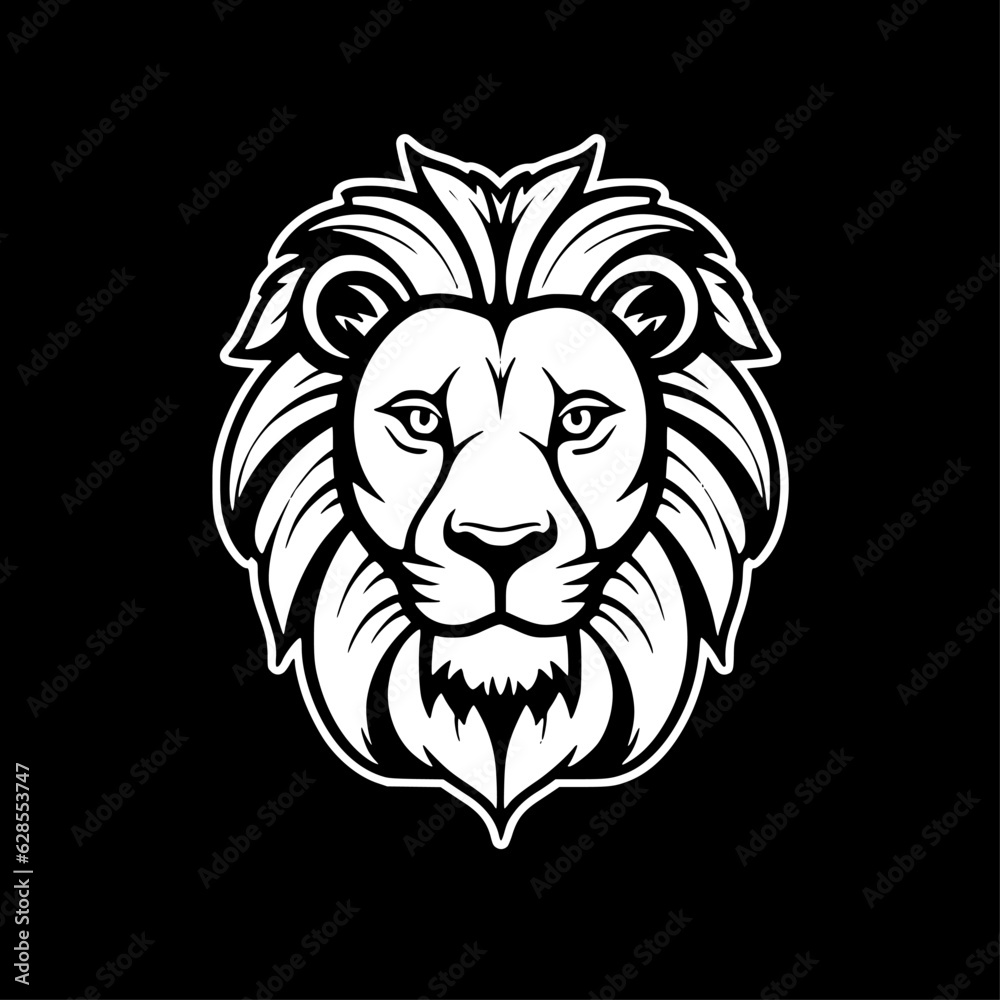 Obraz premium Lion - Minimalist and Flat Logo - Vector illustration