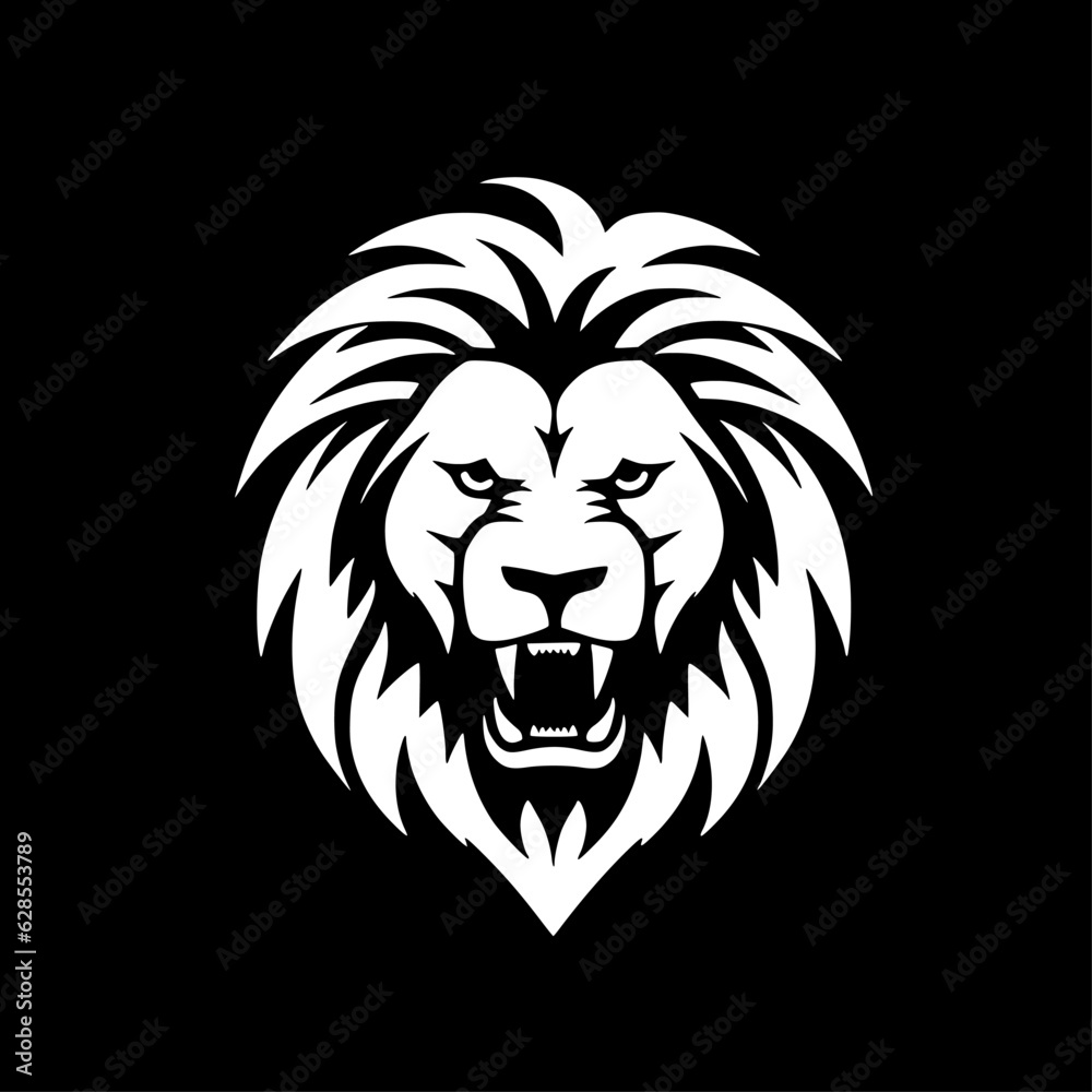 Lion - Minimalist and Flat Logo - Vector illustration