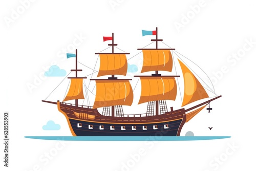 a cartoon of a ship