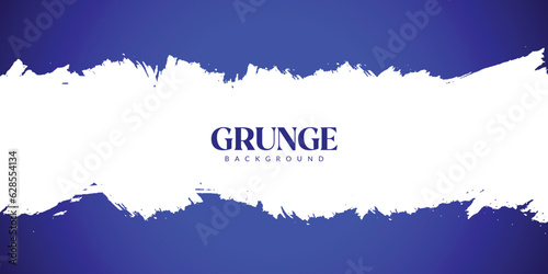 Abstract White color brush stroke navy blue background poster or banner design vector file