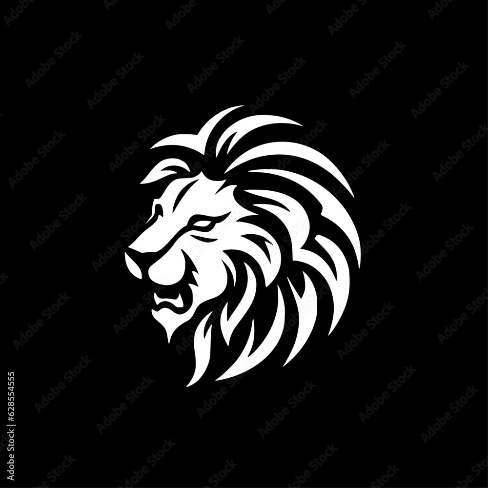 Lion - Minimalist and Flat Logo - Vector illustration