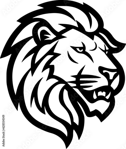 Wallpaper Mural Lion | Black and White Vector illustration Torontodigital.ca