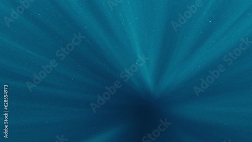 Sun shines into the water top down view of the bottomless sea