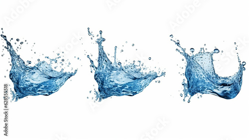 water splashes isolated on a white background.