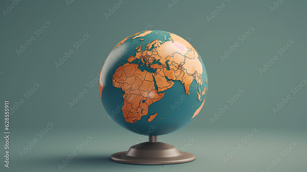 globe model of the earth on a solid background. globe model of the earth on a solid background.
