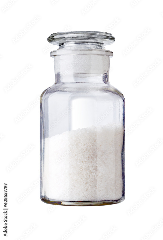 Salz in einer Glasflasche