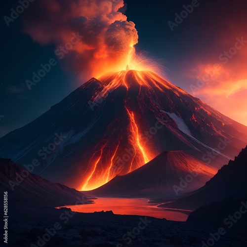 Mountains of Fire  Mesmerizing Volcano  fire in the mountains