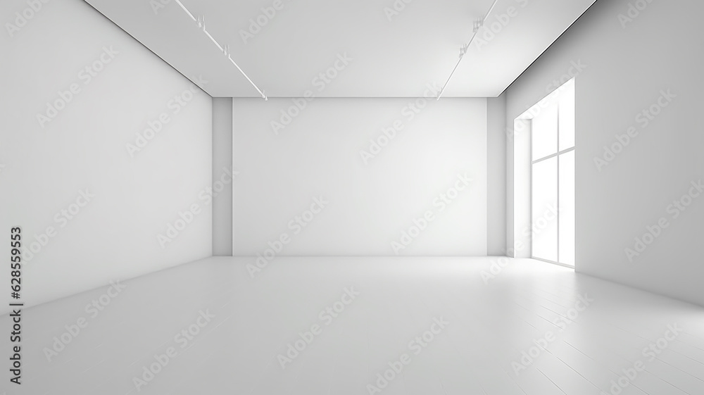 Fototapeta premium white loft-style room. . empty space new empty attic apartment.