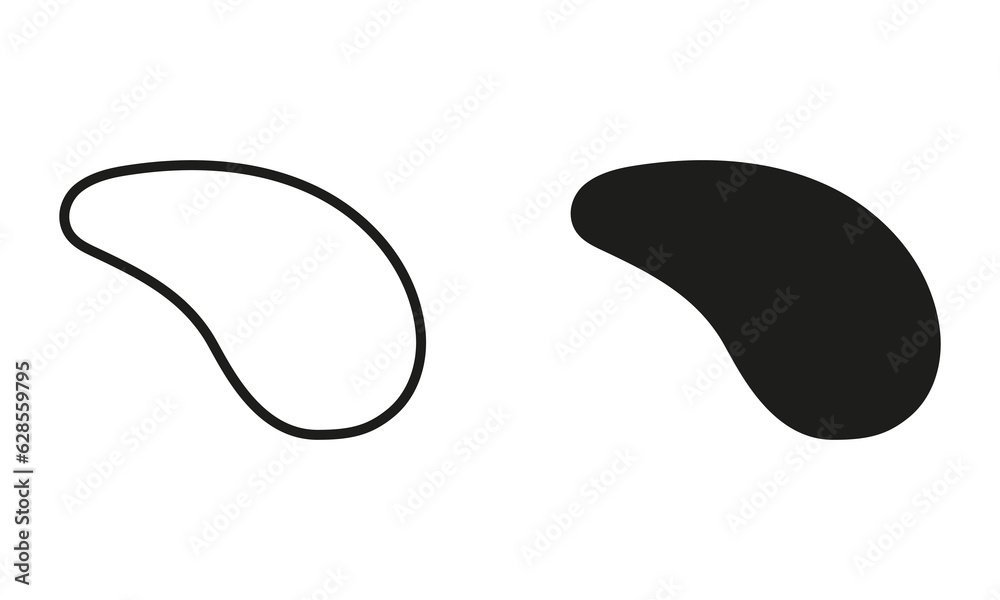 Organic Blob. Abstract Amorphous Splodge. Irregular Liquid Design Form, Stone, Pebble Collection. Random Shape Line and Silhouette Black Icon Set. Isolated Vector Illustration Organic Blob. Abstract Amorphous Splodge. Irregular Liquid Design Form, Stone, Pebble Collection. Random Shape Line and Silhouette Black Icon Set. Isolated Vector Illustration