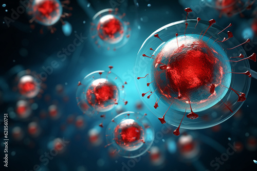 A futuristic illustration of nanobots mimicking erythrocytes' functions, advancing medical technology Generative AI
