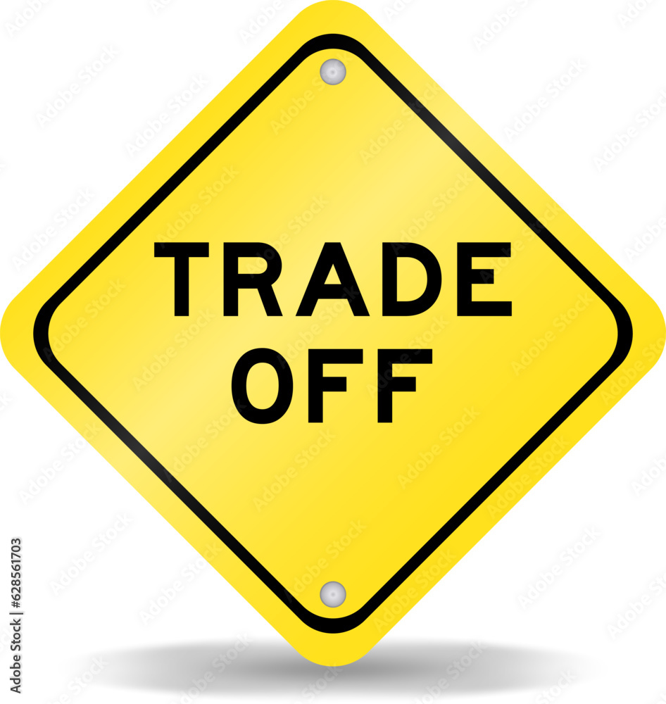 custom made wallpaper toronto digitalYellow color transportation sign with word trade off on white background