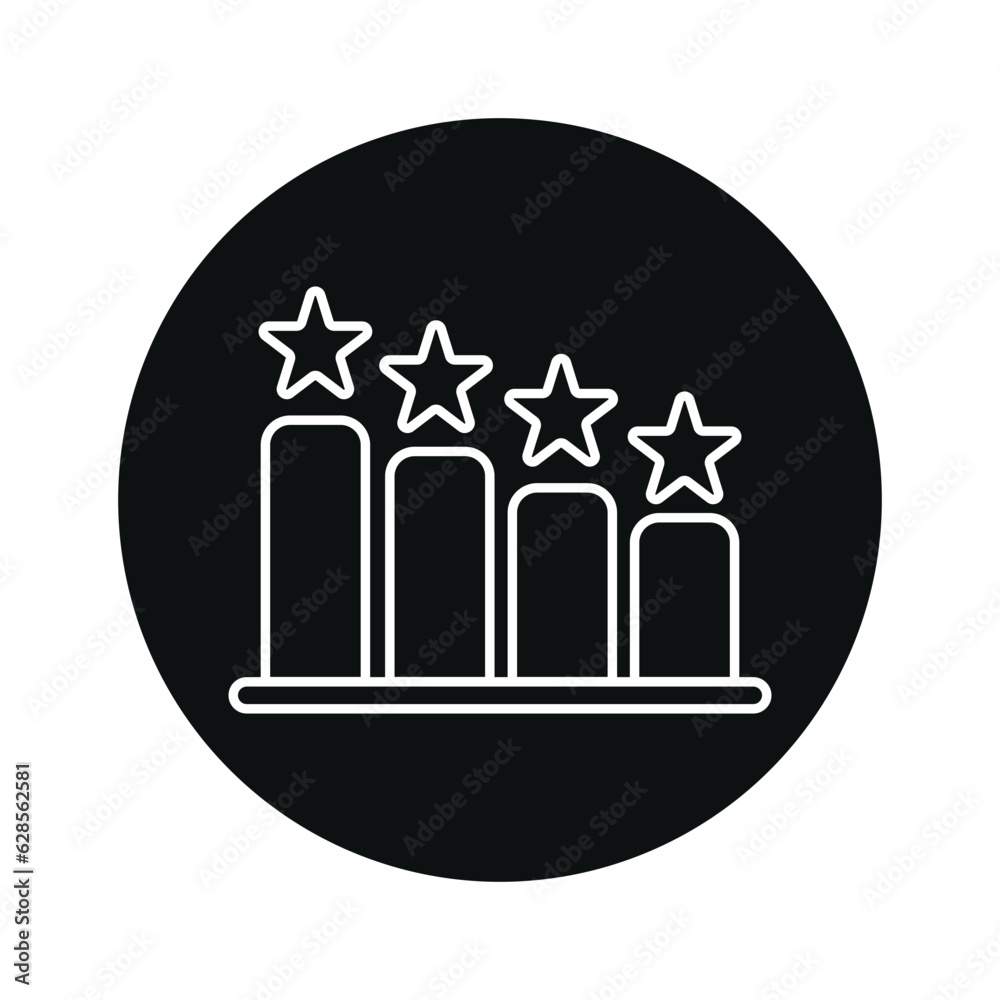Rating line icon, Customer review ranking feedback concept. Rating line icon, Customer review ranking feedback concept.