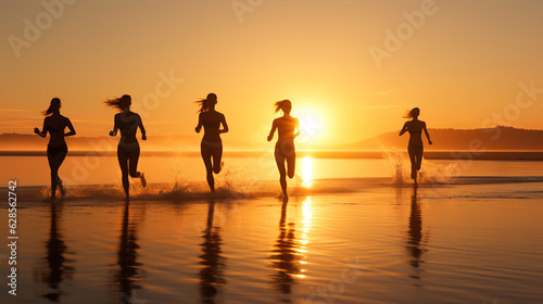 running_women_siluets_into_the_sea © Viktor