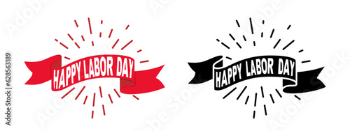 USA Labor Day banner and poster template illustration on transparent background