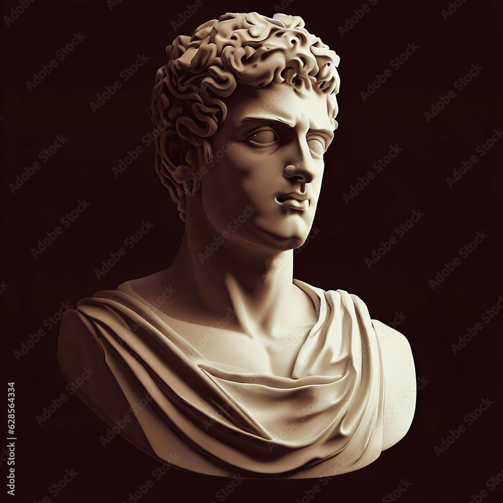 Greek man bust, renaissance sculpture Greek man bust, renaissance sculpture