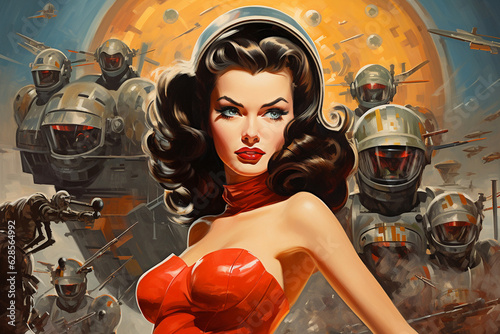 future girl, retro sci-fi, 1940s