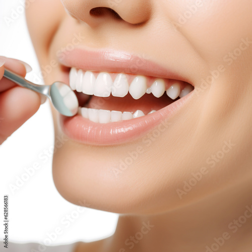 Beautiful smile, dental implants, modern medicine.