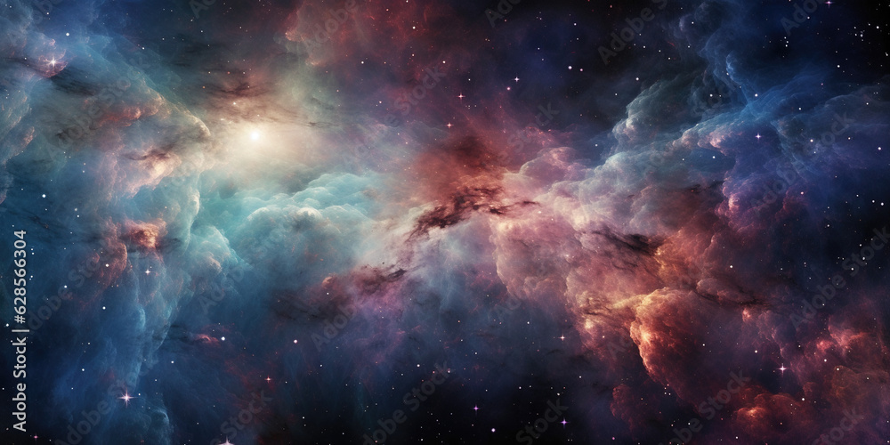 deep space with nebulae and stars
