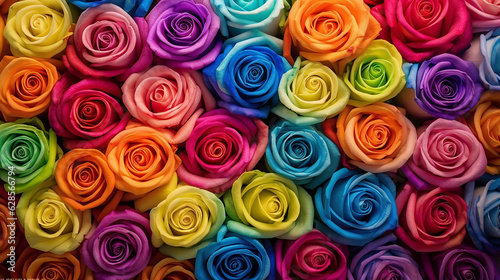 multicolored roses gradient background is unusual.