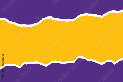 Purple torn paper effect banner new design with yellow background post, banner, design