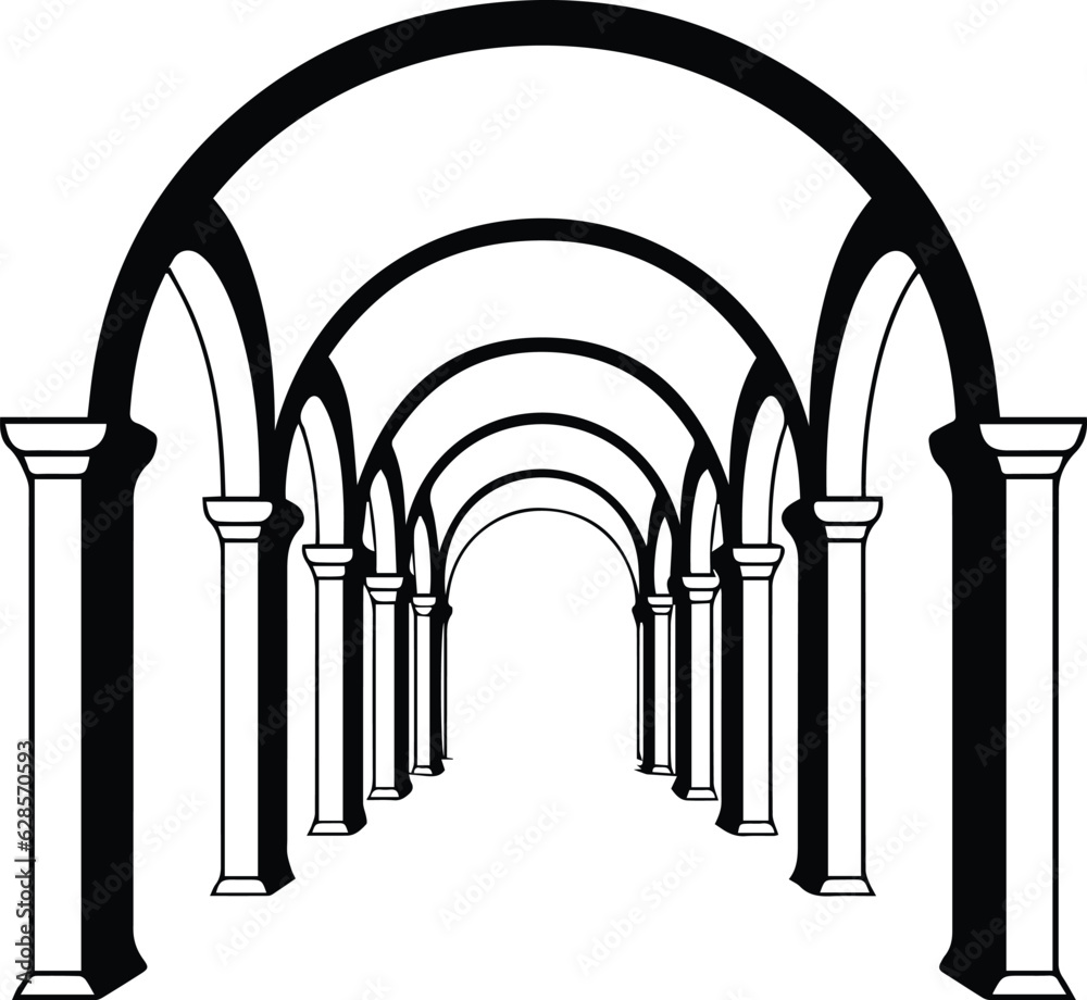 Arches Logo Monochrome Design Style