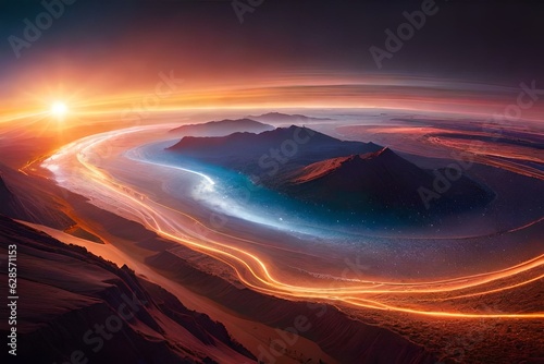 sunrise over the earth