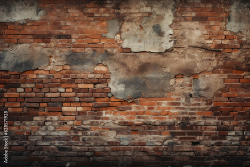 Background  texture  old brick wall. Background for the site  desktop. AI generative.