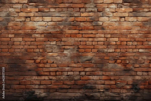 Background  texture  old red brick wall. Background for the site  desktop. AI generative.