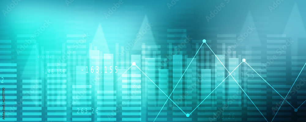 2d rendering Stock market online business concept. business Graph 2d rendering Stock market online business concept. business Graph
