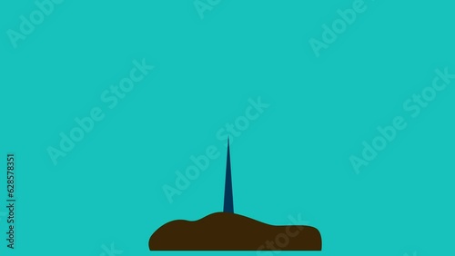 Money growth, Animated Illustration of Statistic Curve with Arrow Growing Up showing money Profit growth