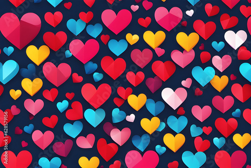 colorful hearts background vibrant colors love theme heart shaped beautiful patterns