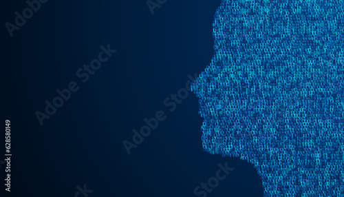 Binary code. numbers of the computer matrix. Concept of coding, hacker. Vector illustration.