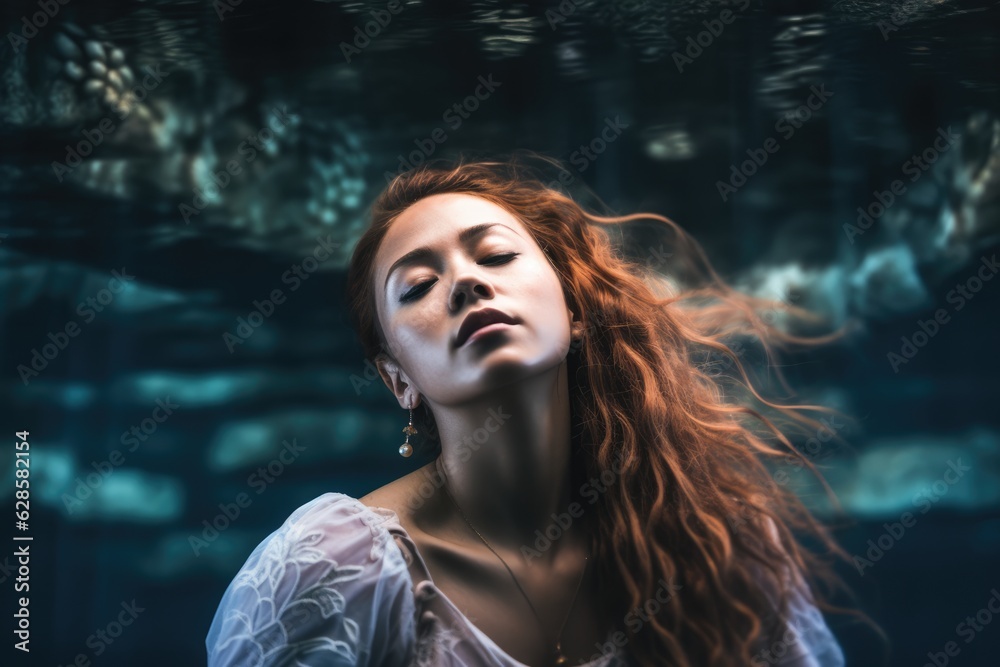 Enigmatic Depths and Ethereal Waves: Underwater Beauty and Dance in Cloudscape Setting Enigmatic Depths and Ethereal Waves: Underwater Beauty and Dance in Cloudscape Setting