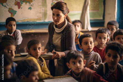 A Teacher in Classroom With Students