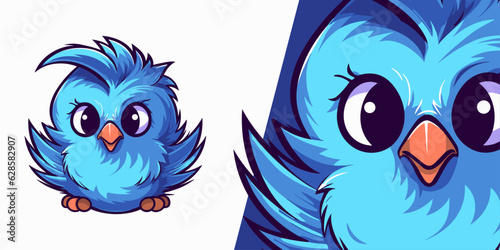 Embrace Team Unity with a Trendy Blue Bird Mascot Logo - Perfect for Esports, Sports, and Dynamic Tees