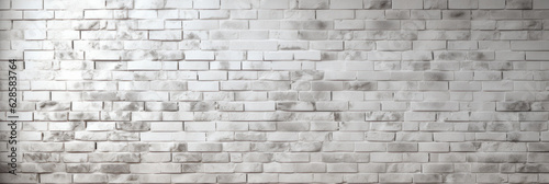 Banner. Background  texture  white old brick wall. Background for the site. AI generative.