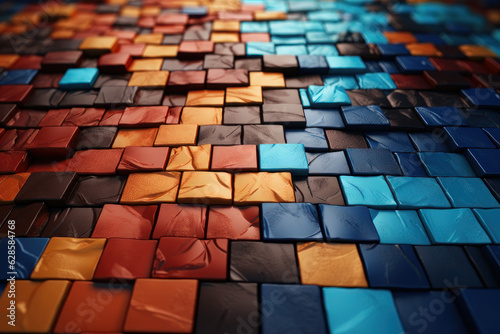 Background, texture, colorful bricks. Background for the site. AI generative