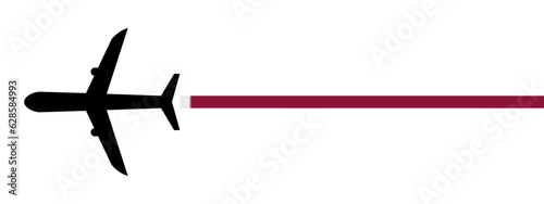 qatar plane icon vector illustration. isolated on white background