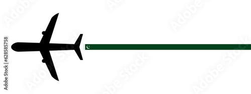 pakistan plane icon vector illustration. isolated on white background