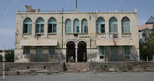 Old colonial building Northern Red Sea Massawa Eritrea photo